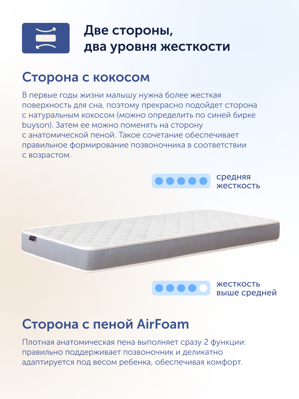 Матрас buyson BuyCute 80х160 - фото 3