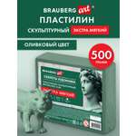 Пластилин Brauberg оливковый 1 цв.