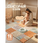Коврик-пазл ARTSTEP массажный развивающий детский 25 x 282 см