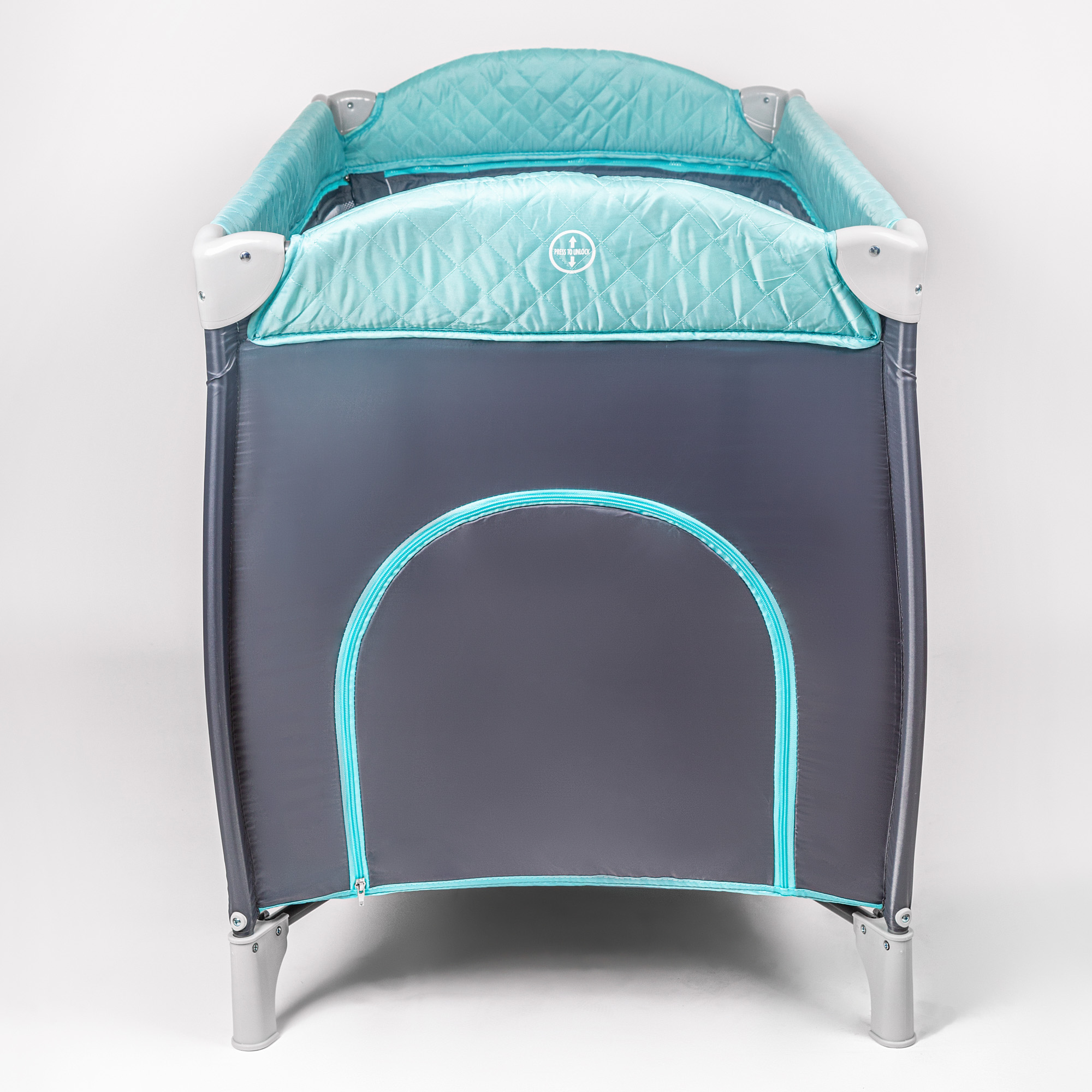 Манеж-кровать AmaroBaby STITCH прямоугольный серый AMARO-26Sti/11 - фото 16