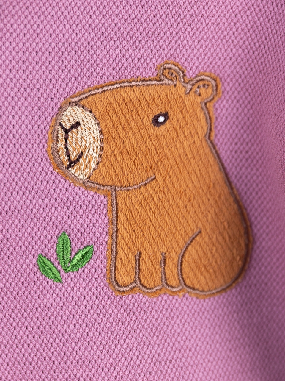 Костюм Baby boom КД573/3-Ф пике аппликация капибара сух.роза - фото 5