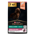 Корм сухой для собак PRO PLAN SENSITIVE SKIN 7 кг с лососем для мелких и карликовых пород
