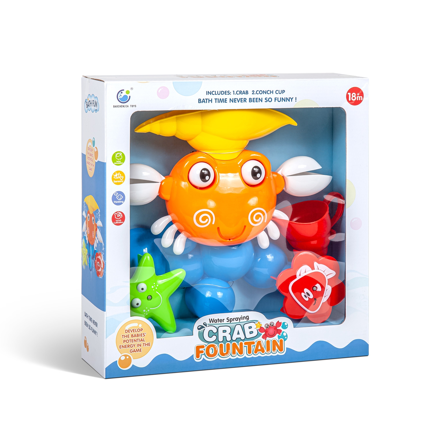 Игрушка BAOCHENJIA TOYS Крабик-фонтанчик - фото 7