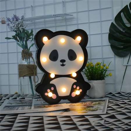 Ночник-светильник MINI-TOYS «Панда» 10*LED лампочек