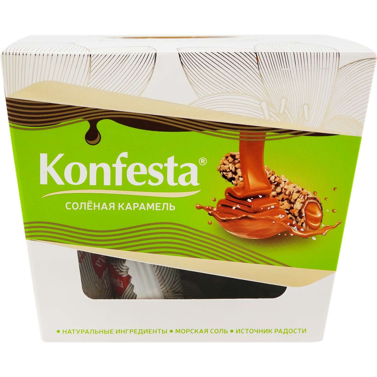 Конфеты Konfesta Konfesta с начинкой соленая карамель 130г - фото 1