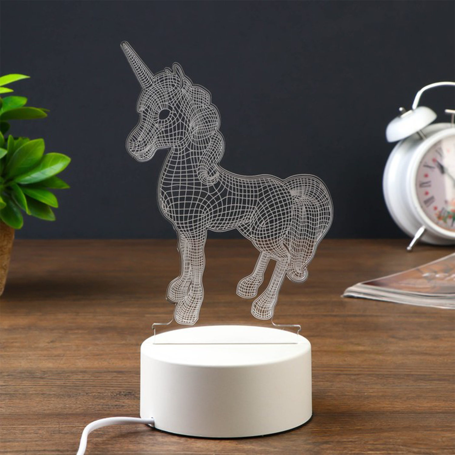 Светильник MINI-TOYS «Магический единорог» LED RGB - фото 3
