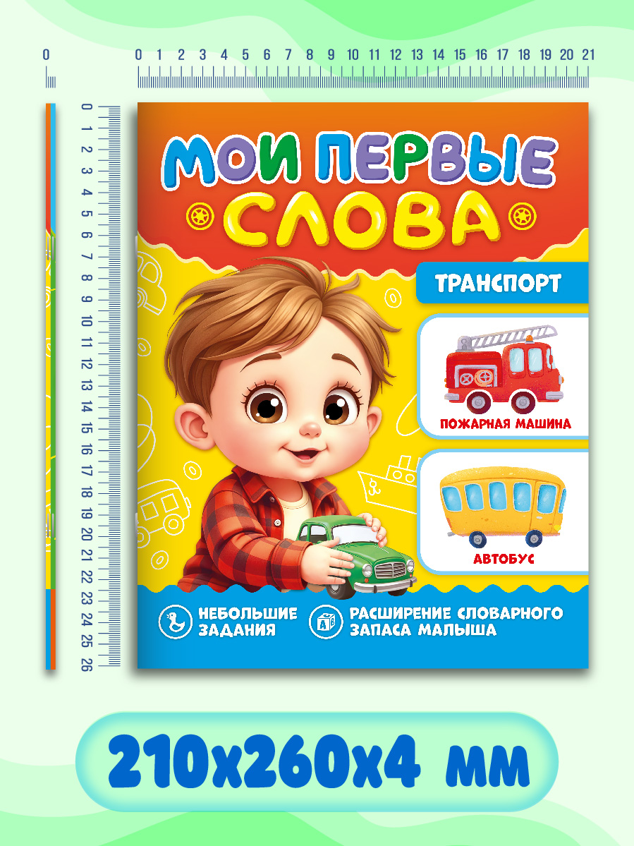 Книжки развивающие Проф-Пресс Мои первые слова Транспорт+Формы и цвета - фото 6