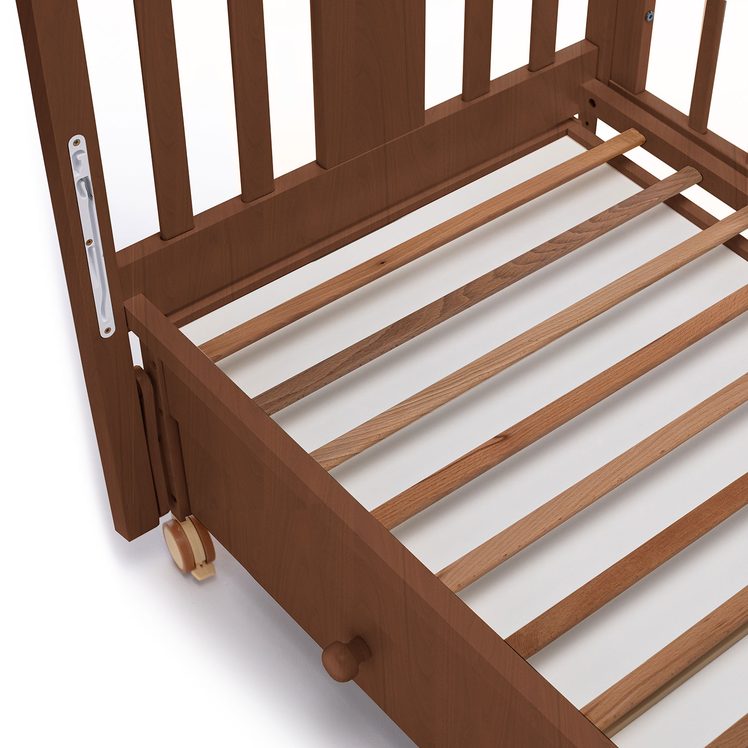 Детская кроватка Nuovita, продольный маятник (темный орех) - фото 24