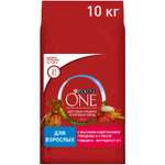 Корм для собак Purina One средних и крупных пород говядина-рис 10кг