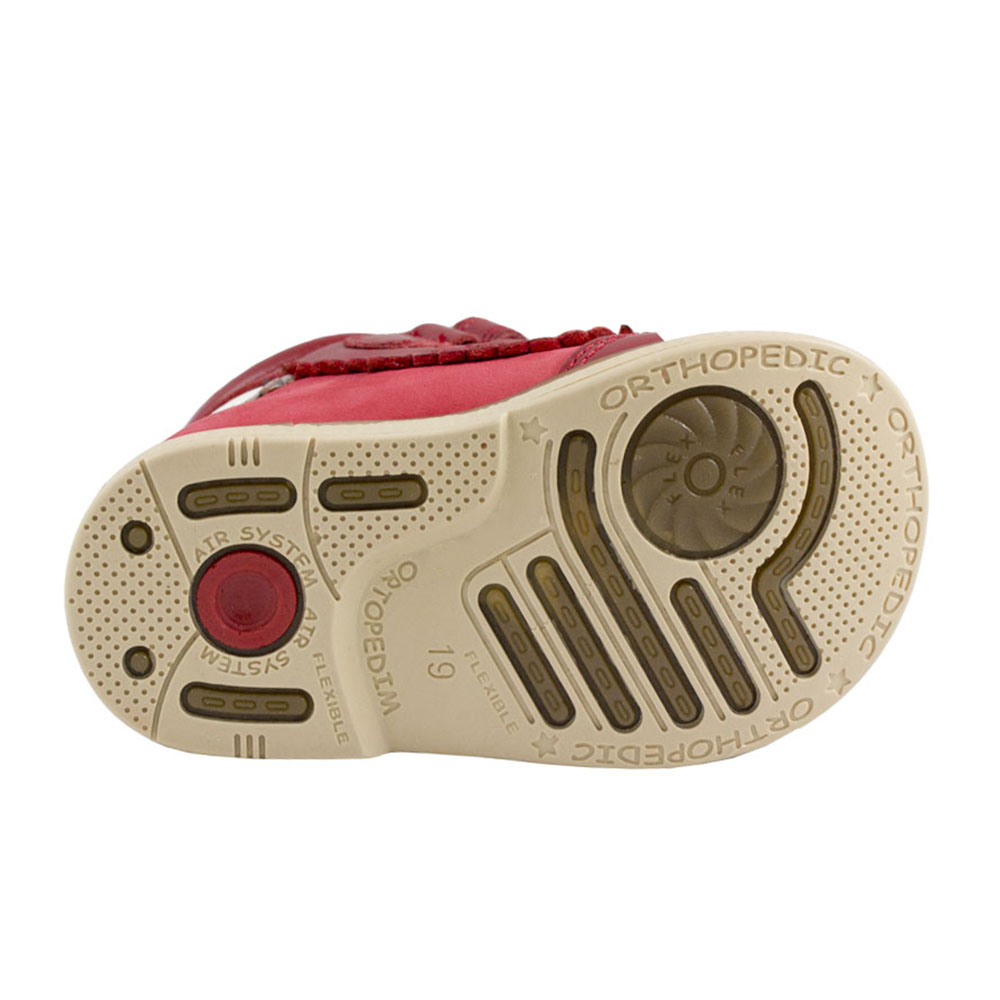 Ботинки Europen 004-90-32-SV EUROPEN Ботинки для девочки,красный кож/нуб - фото 4