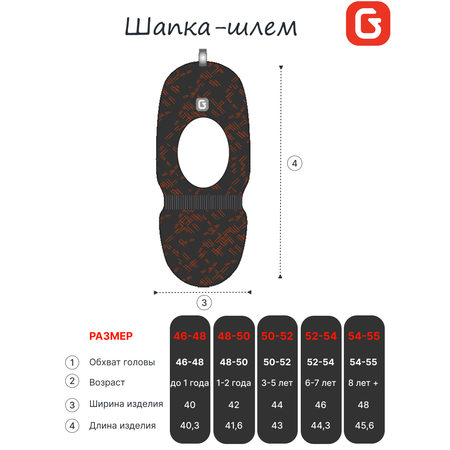 Шапка-шлем GUSTI