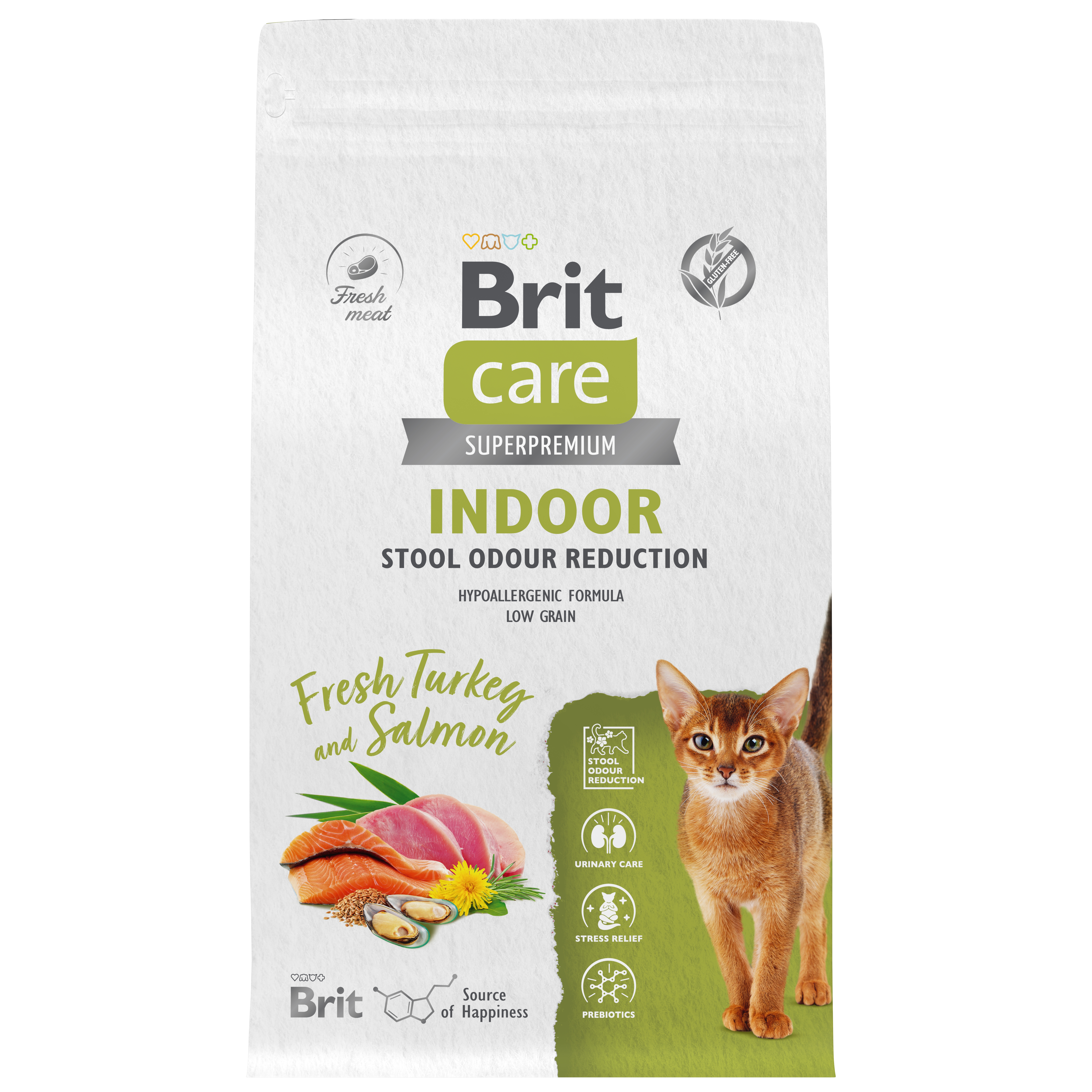 Корм для кошек Brit Care 1.5кг с индейкой и лососем сухой - фото 1