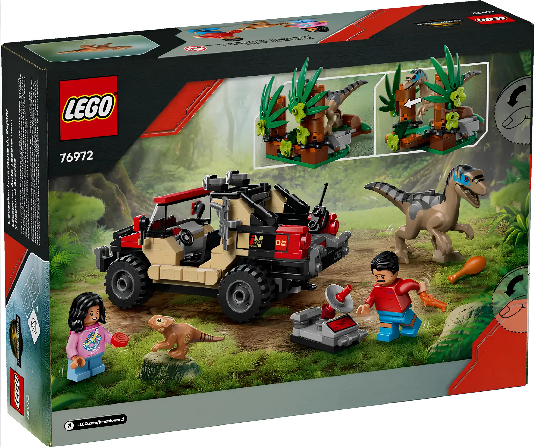 Изображение товара Конструктор LEGO Jurassic World Побег Раптора с внедорожником и динозаврами