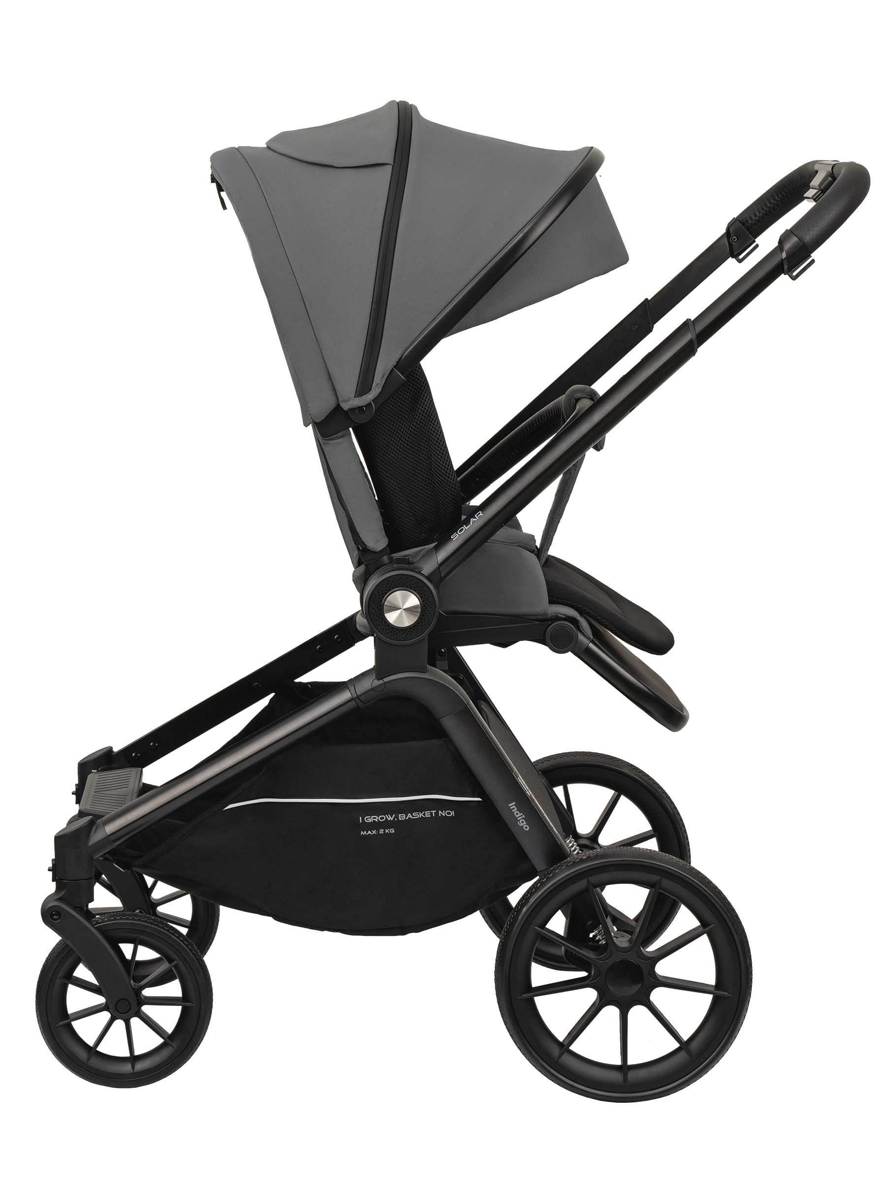 Коляска 3в1 Indigo Solar серый - фото 14