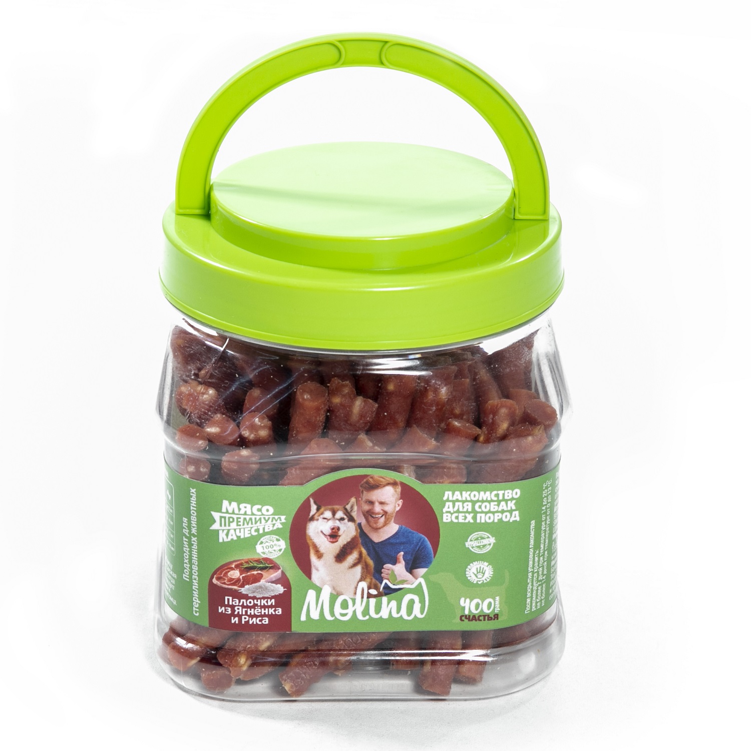 Лакомство для собак Molina Палочки из ягненка и риса 400г - фото 5