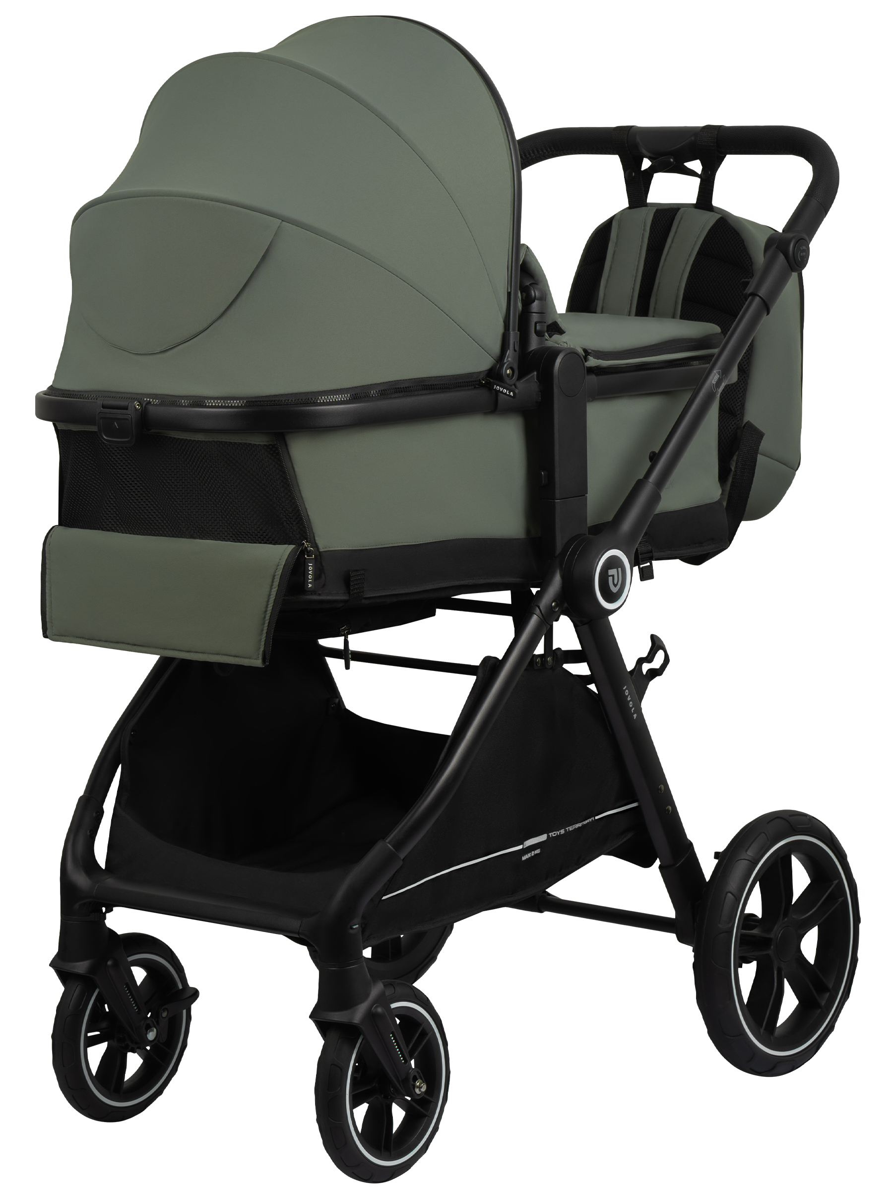 Коляска трансформер JOVOLA Truck, перекидная ручка зеленый - фото 3