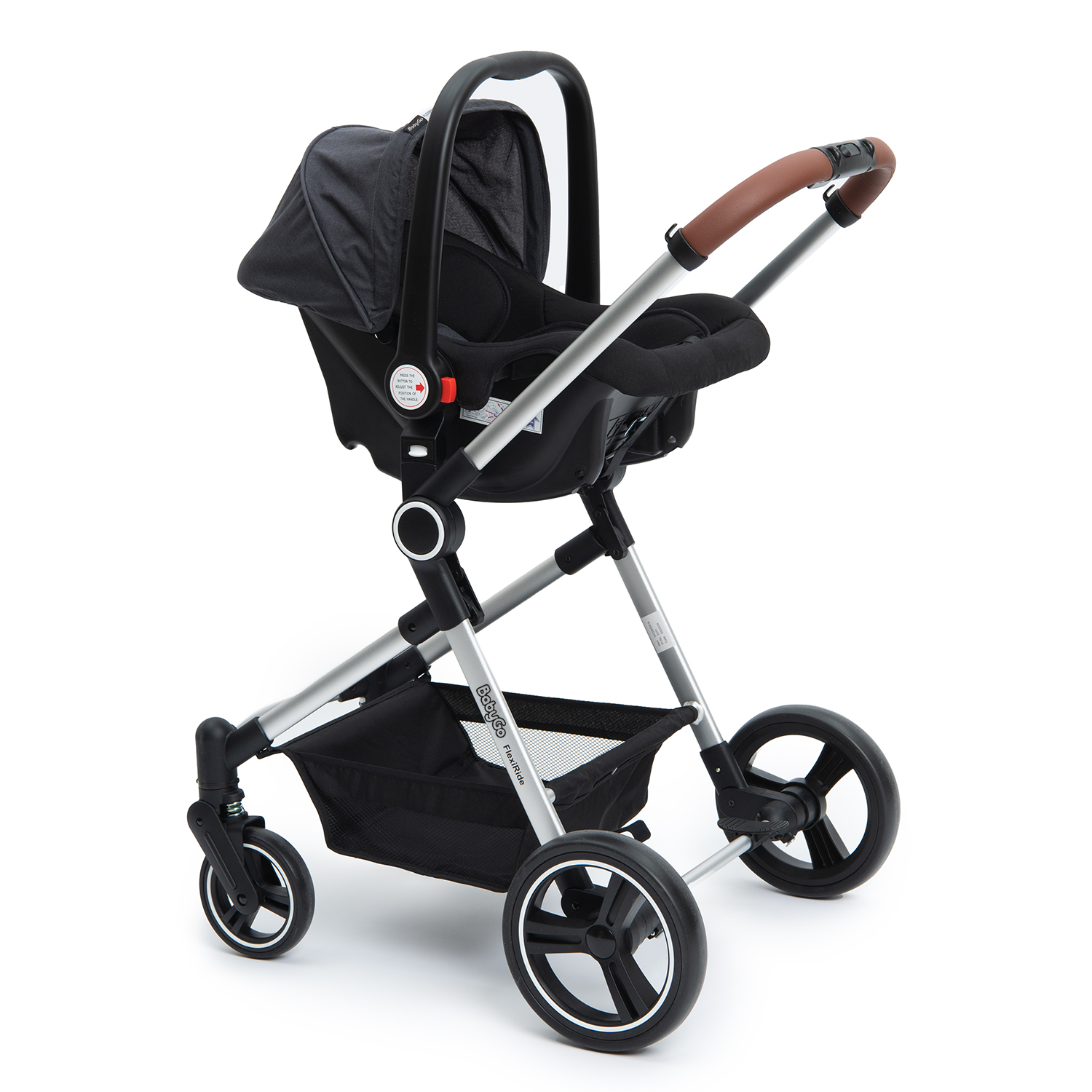 Коляска 3в1 BabyGo FlexiRide New серый - фото 7