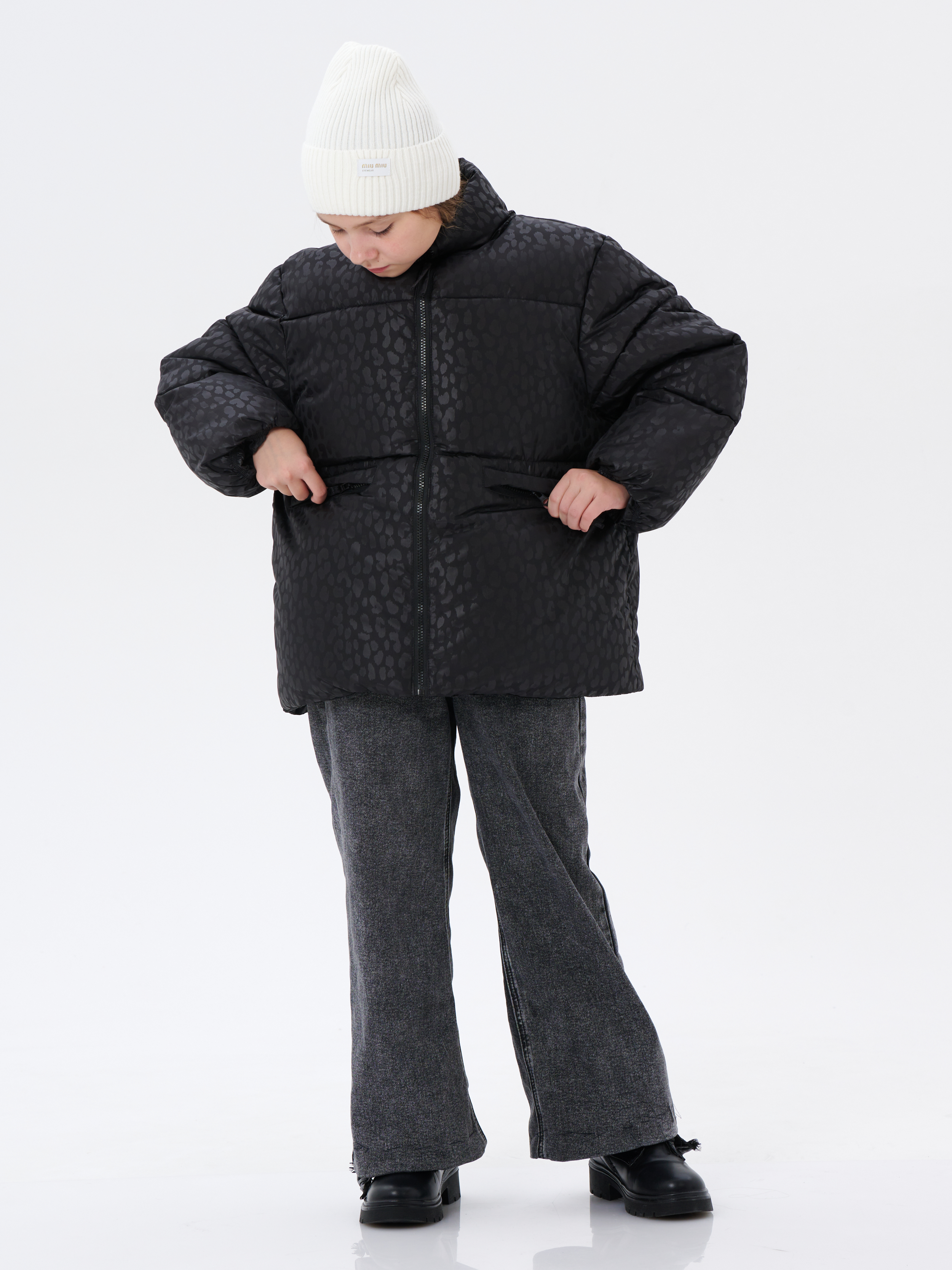 Куртка КрутышОк Т-066 черный леопард - фото 4