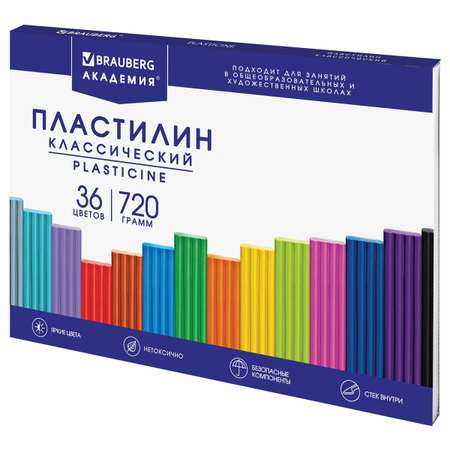 Пластилин Brauberg 36 цв.