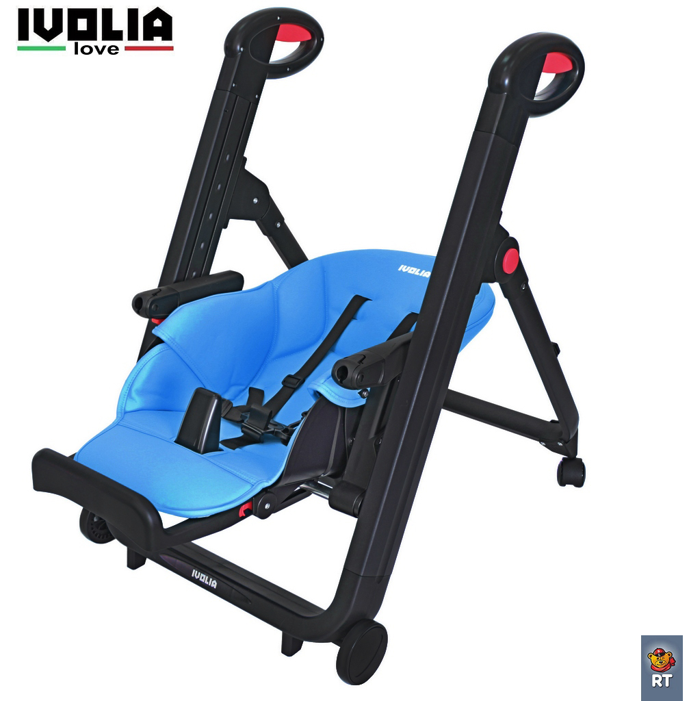 Стульчик для кормления Ivolia LOVE 02 4 колеса blue трансформер - фото 7