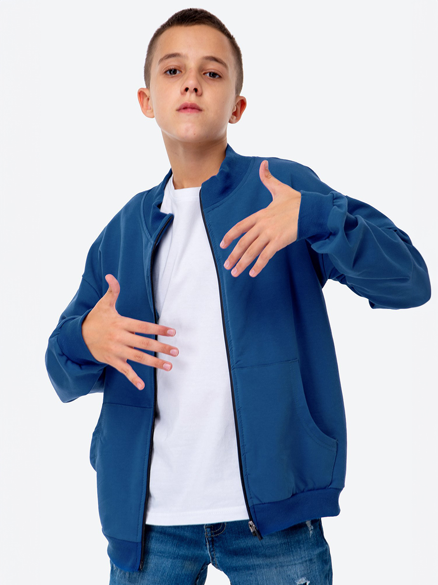 Бомбер HappyFox HF00159джинсовый - фото 4