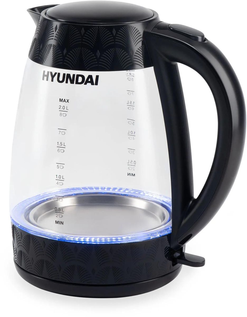 Чайник электрический HYUNDAI Huk-G4505 2200Вт черный - фото 11