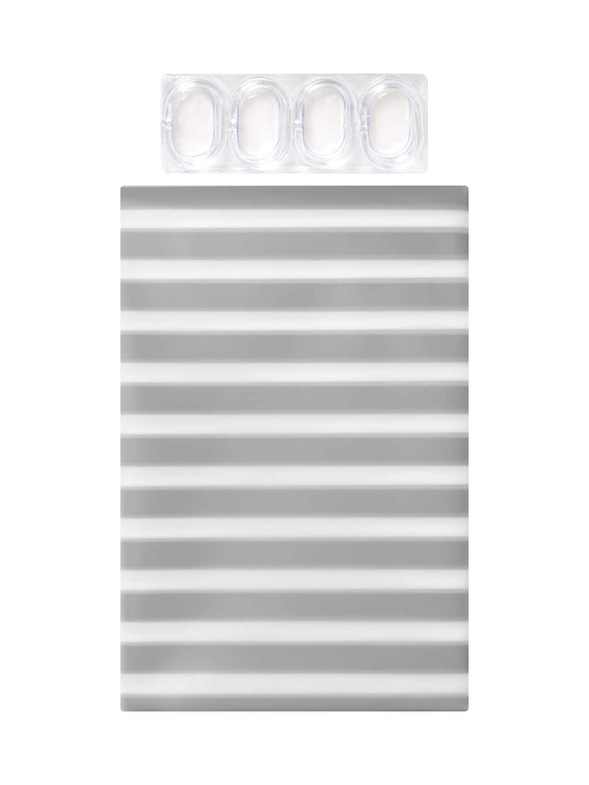 Шторка для ванной и душа DeNASTIA mat stripe 180x200 см ПЕВА серый S000136 - фото 6