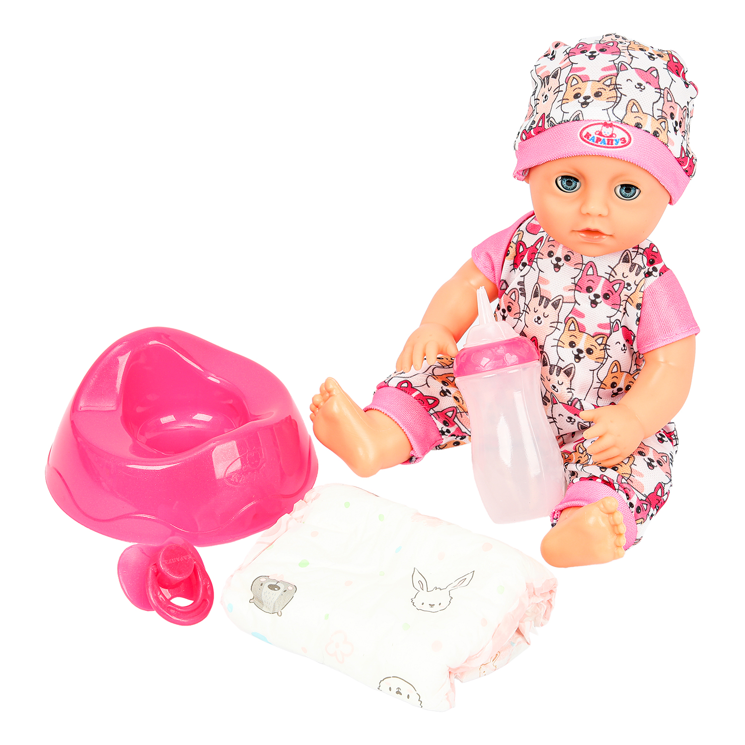 Кукла пупс Карапуз высота 25 см 392412 - фото 2