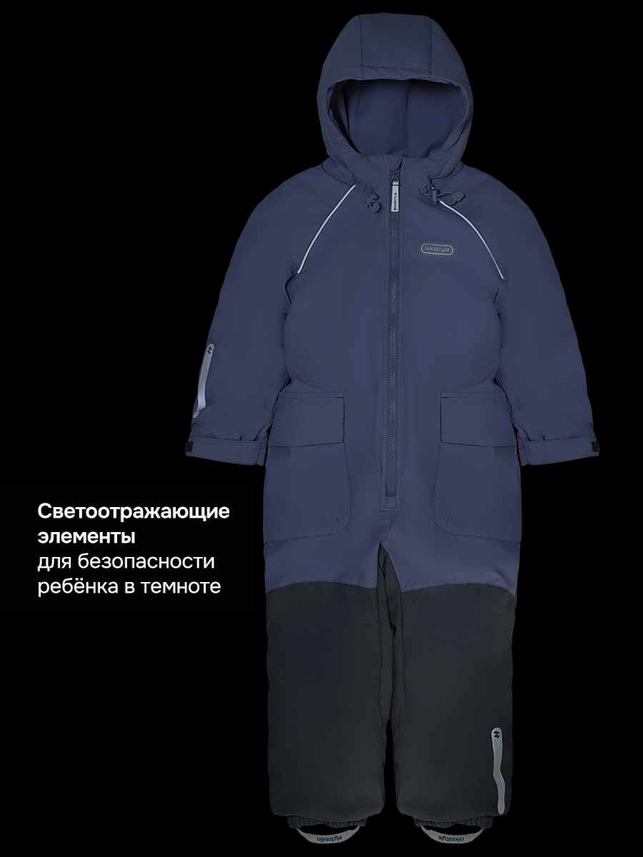 Комбинезон NIKASTYLE 8м8626 лаванда/светло-серый - фото 11