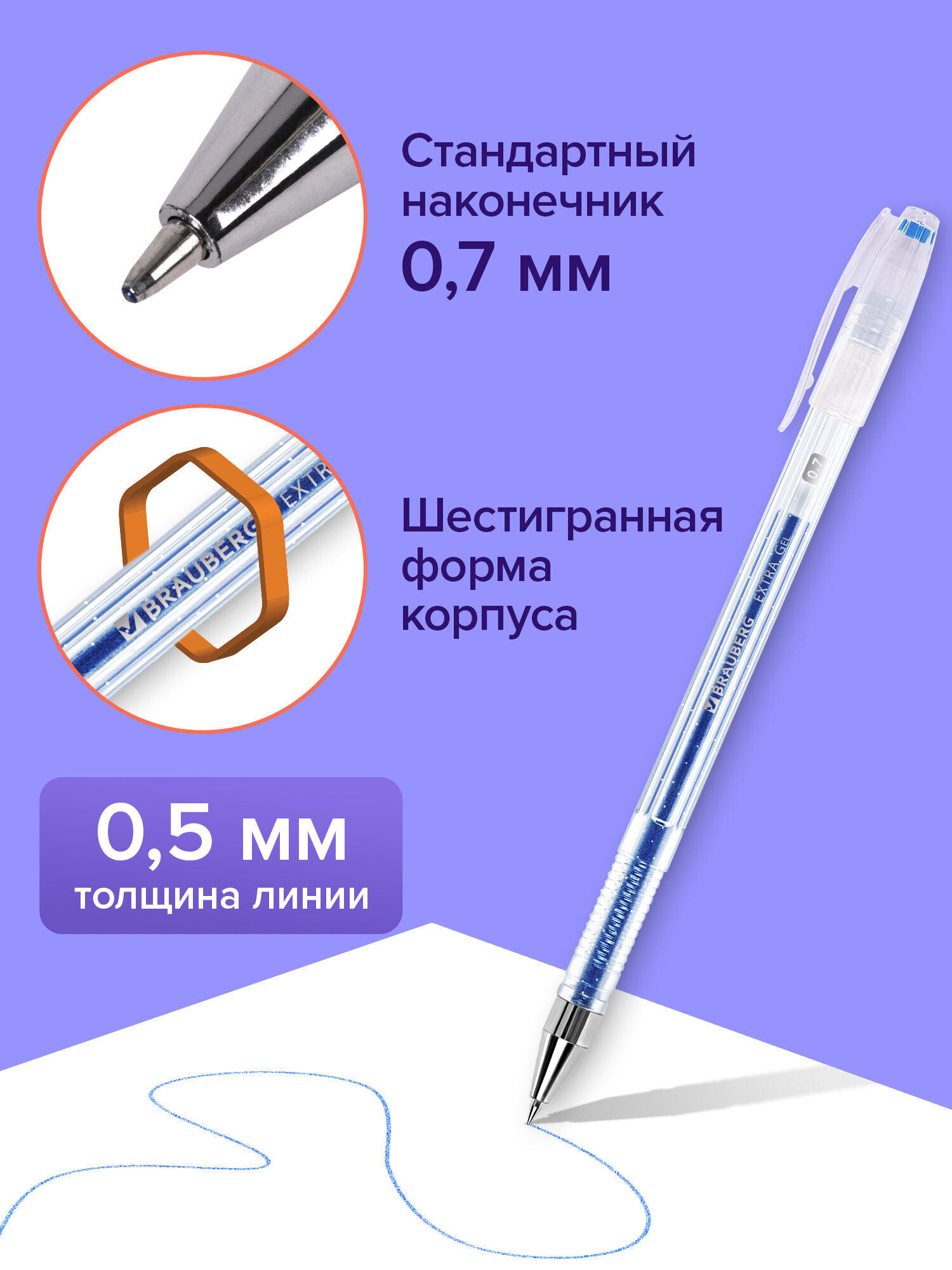 Ручка гелевая Brauberg 12 шт. - фото 2