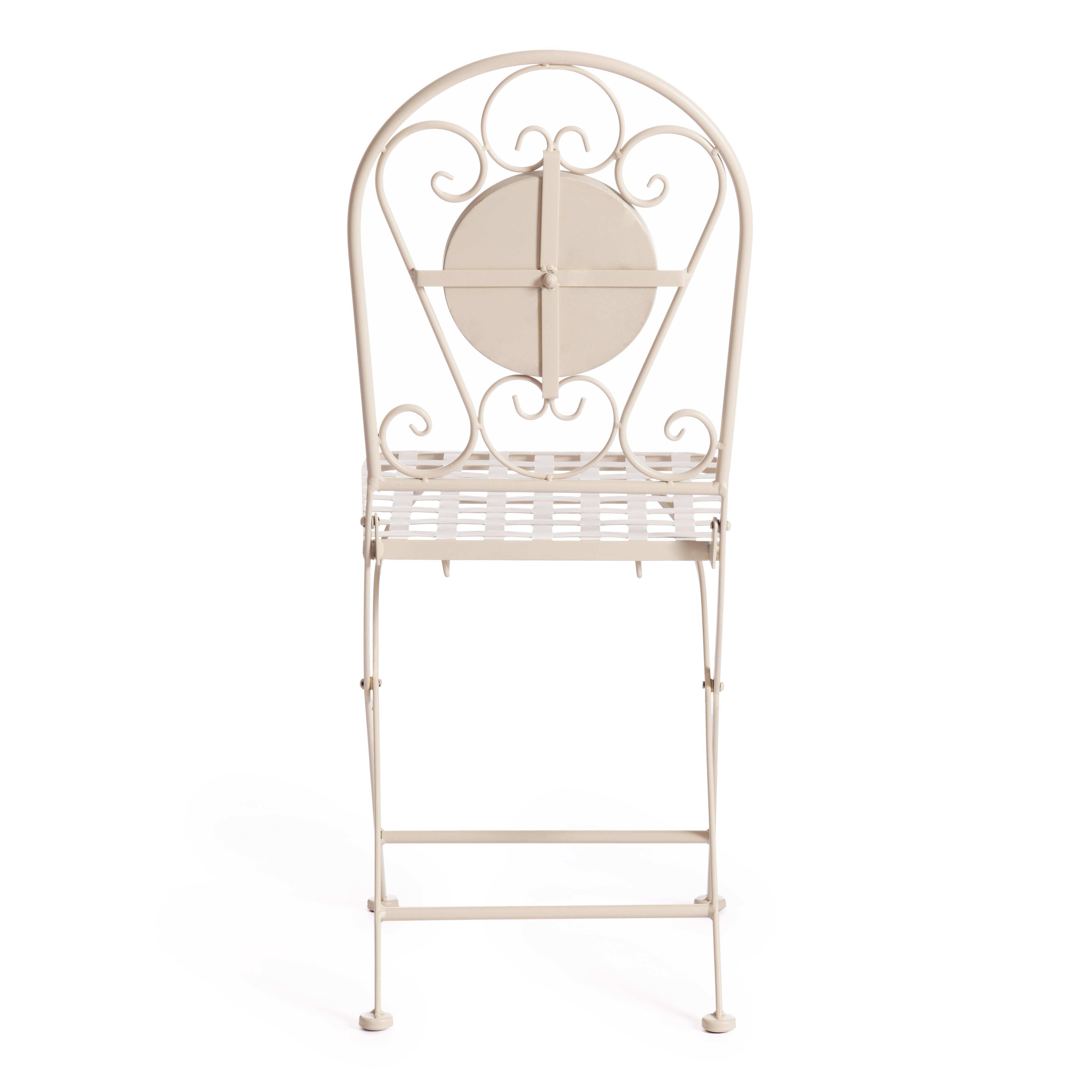 Комплект садовых стульев TETCHAIR Виченза, складные, металл, 36х35х91см, белый/плитка "калейдоскоп" - фото 10