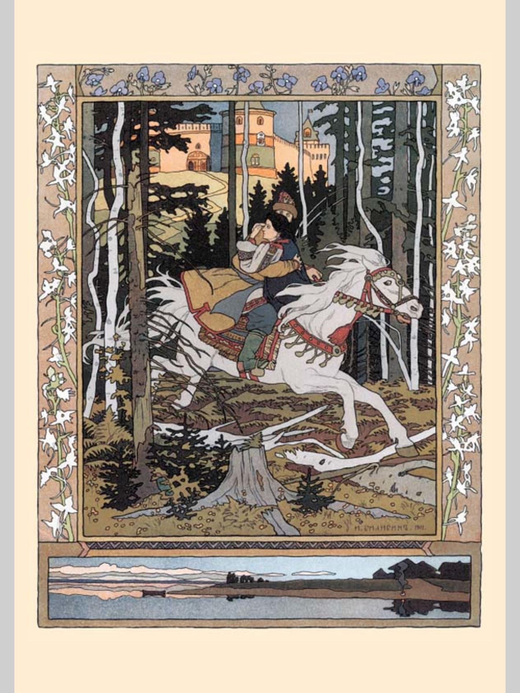 Набор открыток Белый город Иван Билибин Иллюстрации к русским сказкам - фото 5