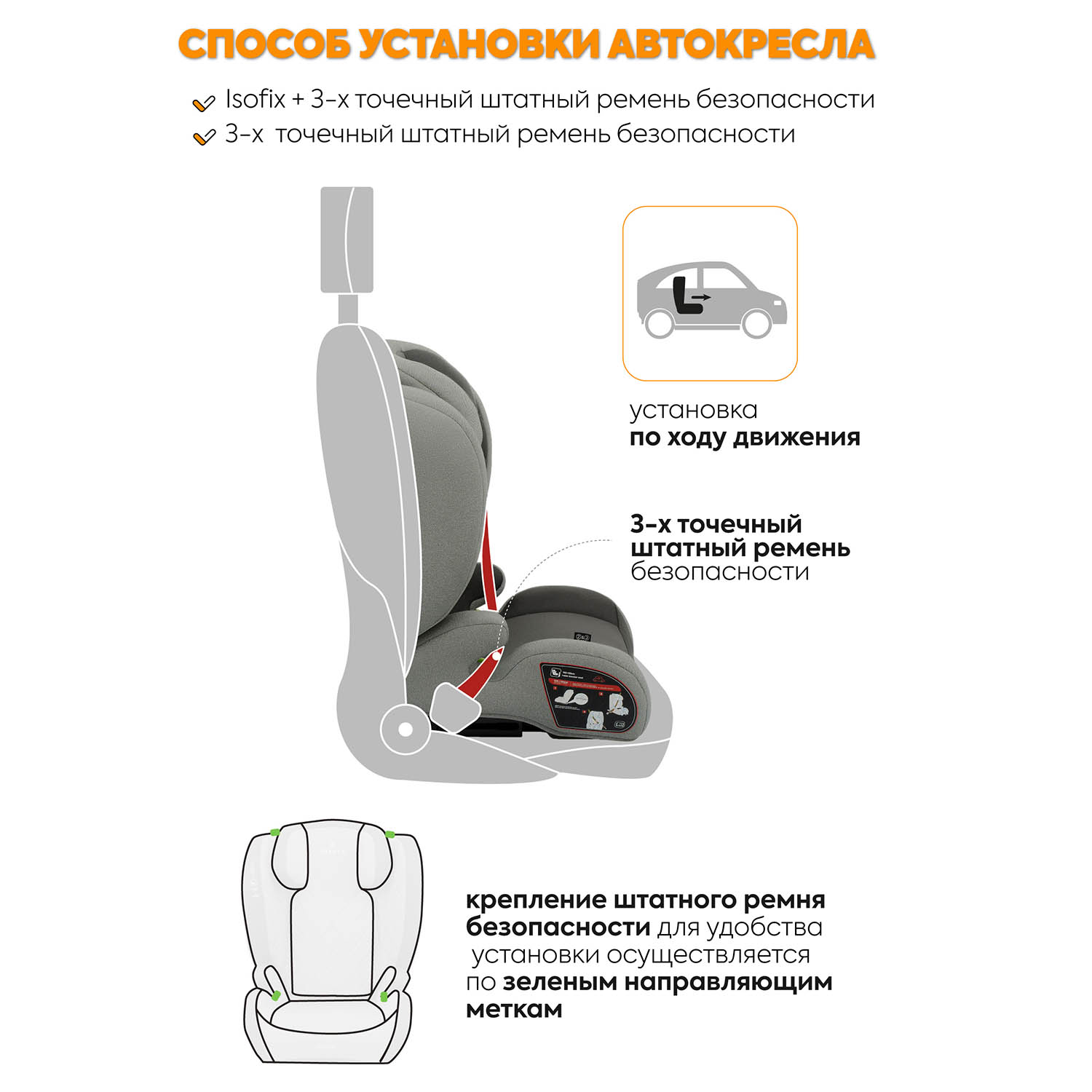 Автокресло JOVOLA Atour Isofix 2/3 (15-36 кг) - фото 5