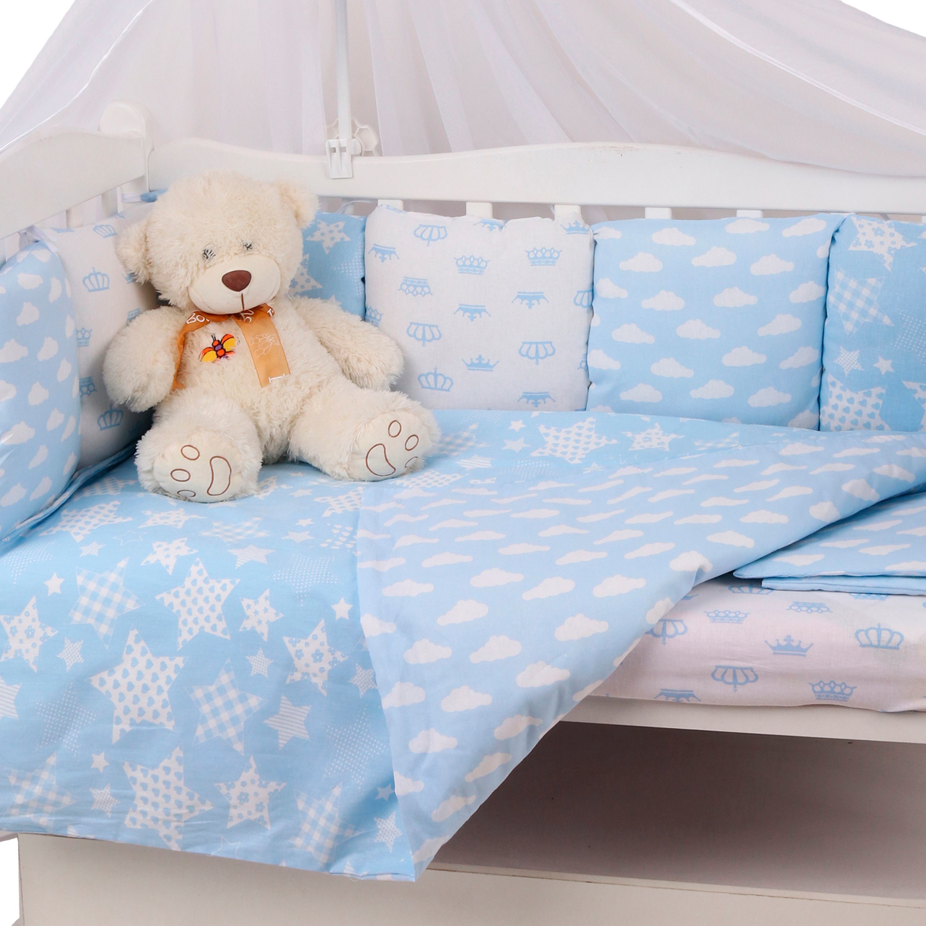 Комплект постельного белья Amarobaby Premium Небо 8 предм. - фото 7