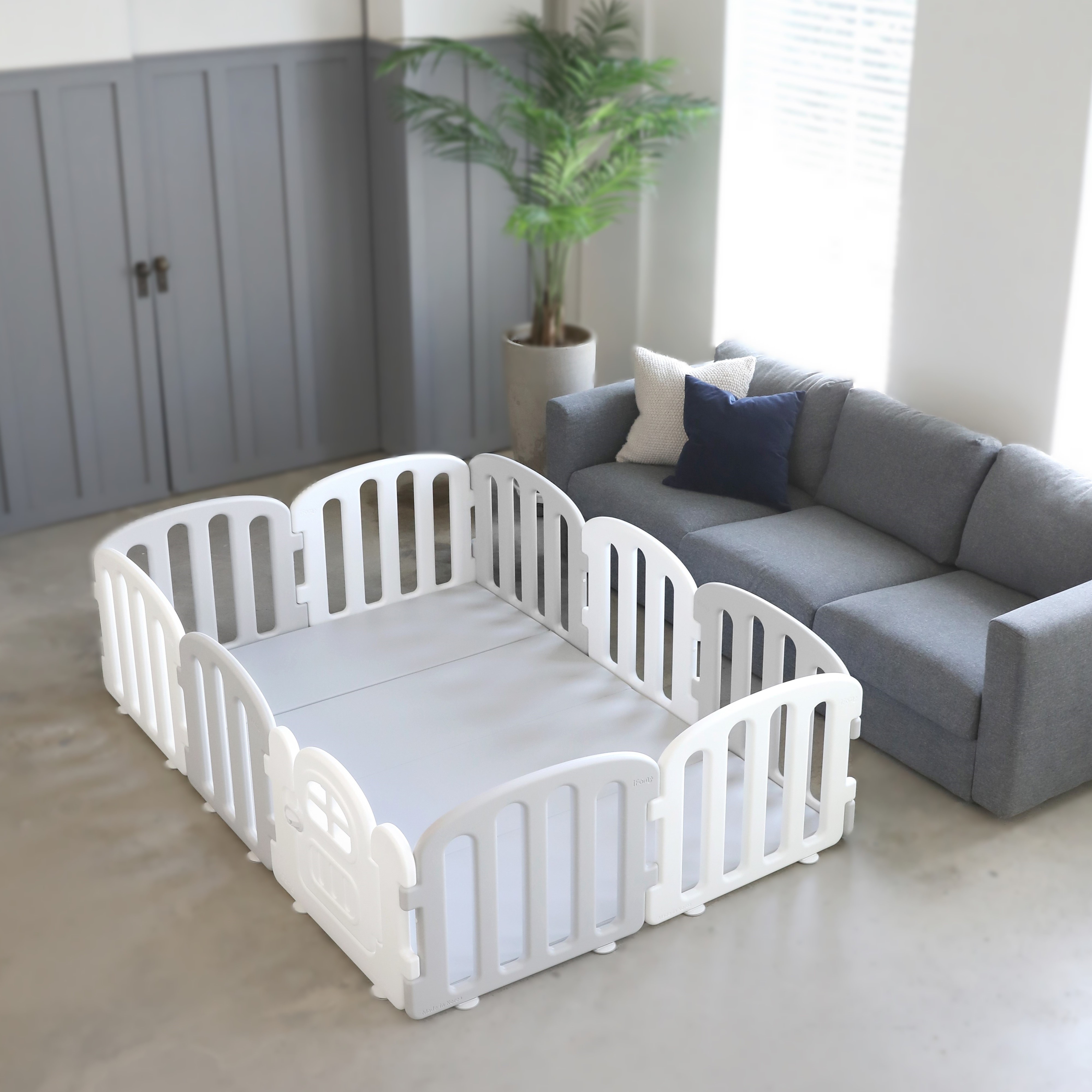 Детский манеж Ifam First Baby Room белый - серый IF-137-1-FBR-WLG10D - фото 7