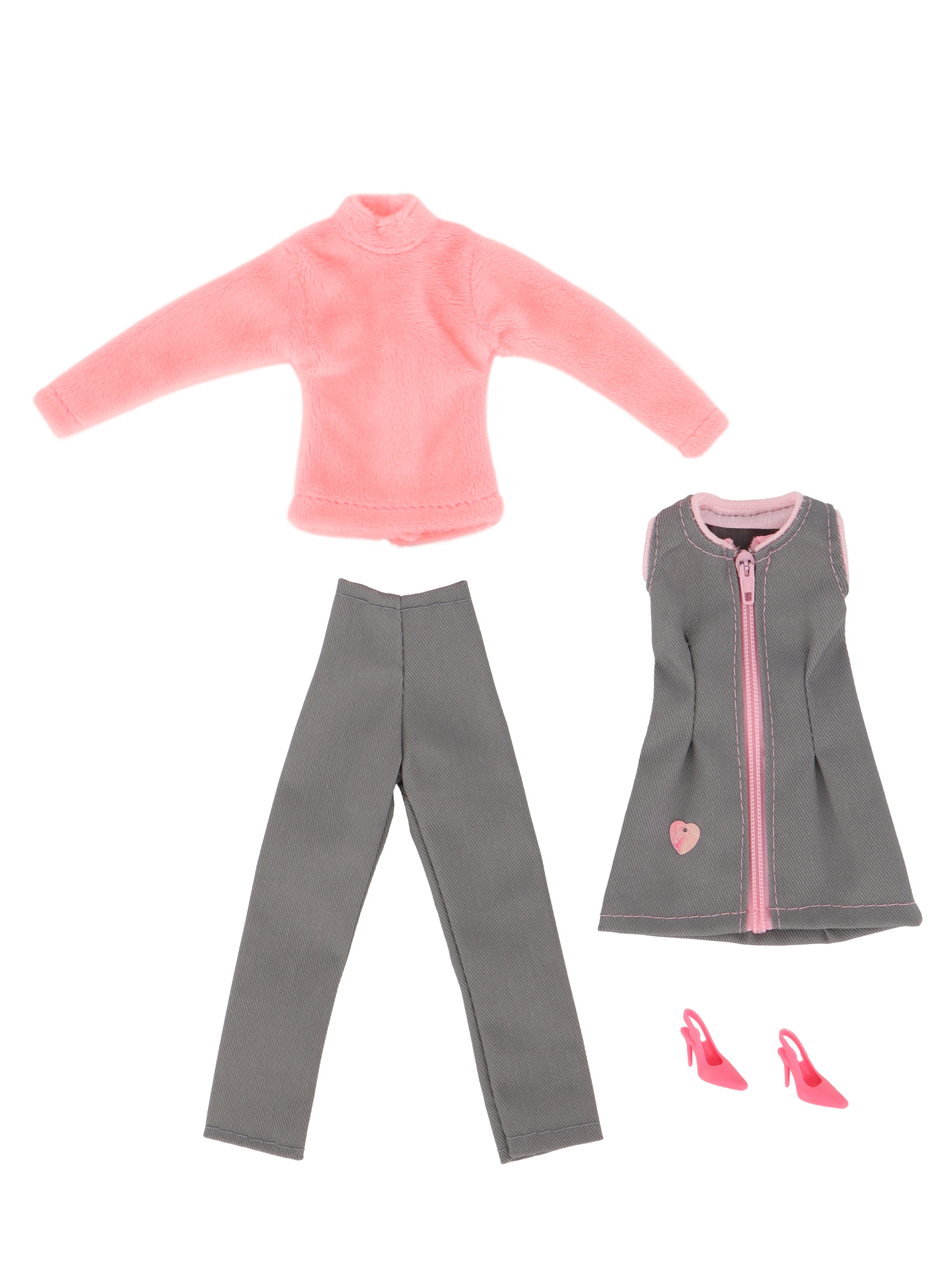 Одежда для кукол Модница 7777серый&розовый - фото 8