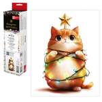 Алмазная мозаика Феникс + Кот елка