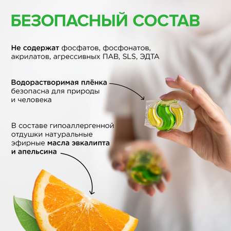 Набор Synergetic капсулы для стирки белья 2 пачки по 40шт