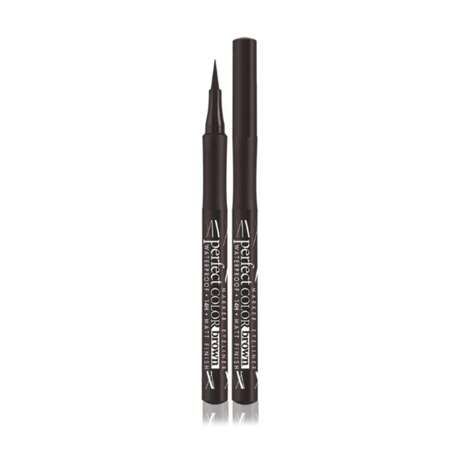 Подводка для глаз Luxvisage фломастер водостойкая perfect color 14h matt finish коричневая