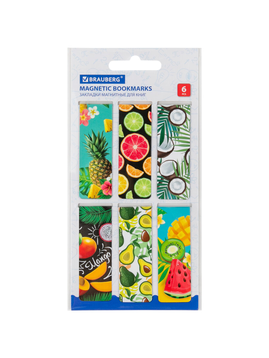 Магнитная закладка Brauberg 6 шт. - фото 5