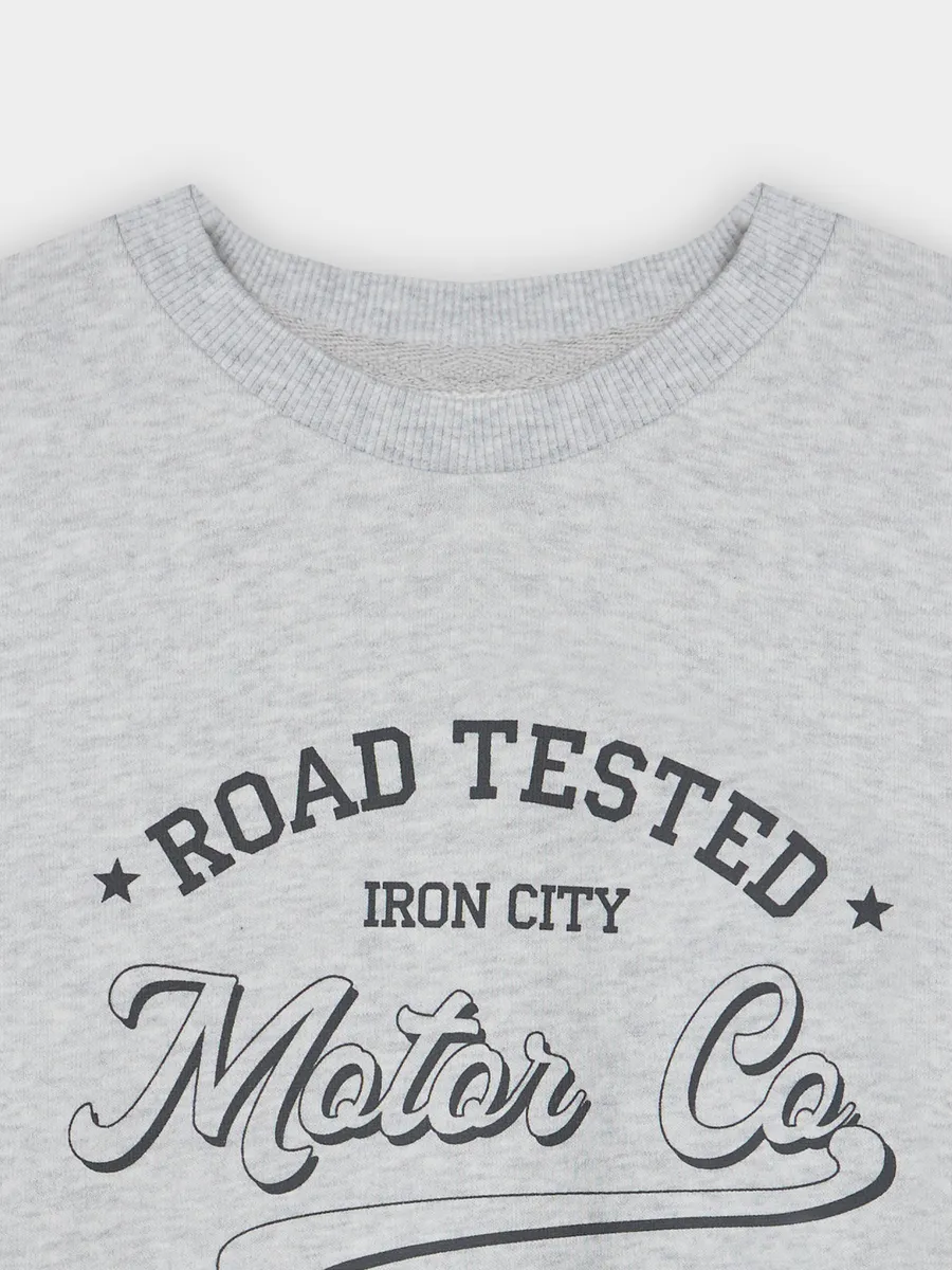 Свитшот Mark Formelle (Марк Формэль) 123447/серый меланж 4306-А +печать2 - фото 8