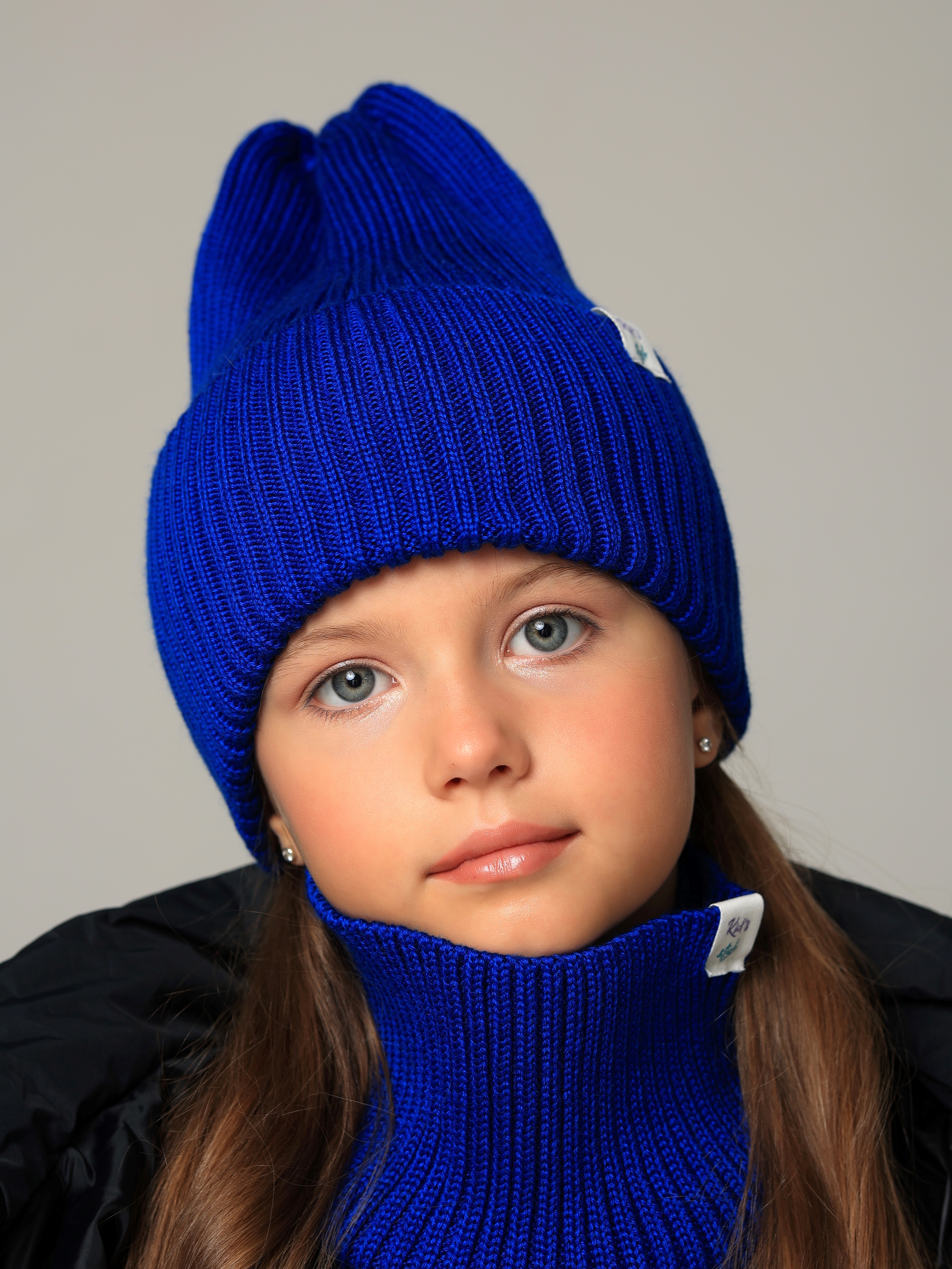 Шапка и снуд Nella Vitta NV20-Комплект/синий - фото 1