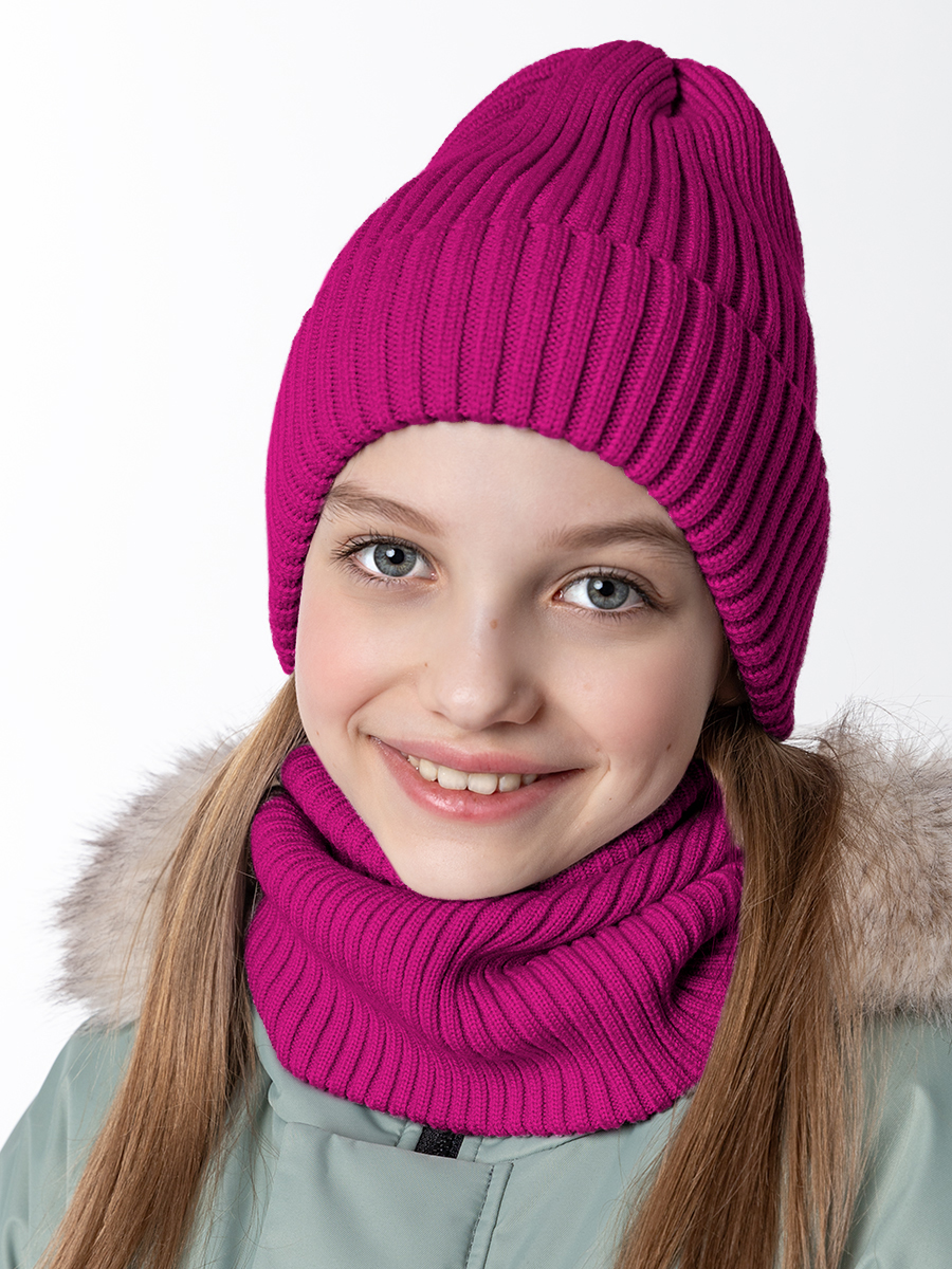Шапка и снуд NIKASTYLE 12з16424мп ягода - фото 1