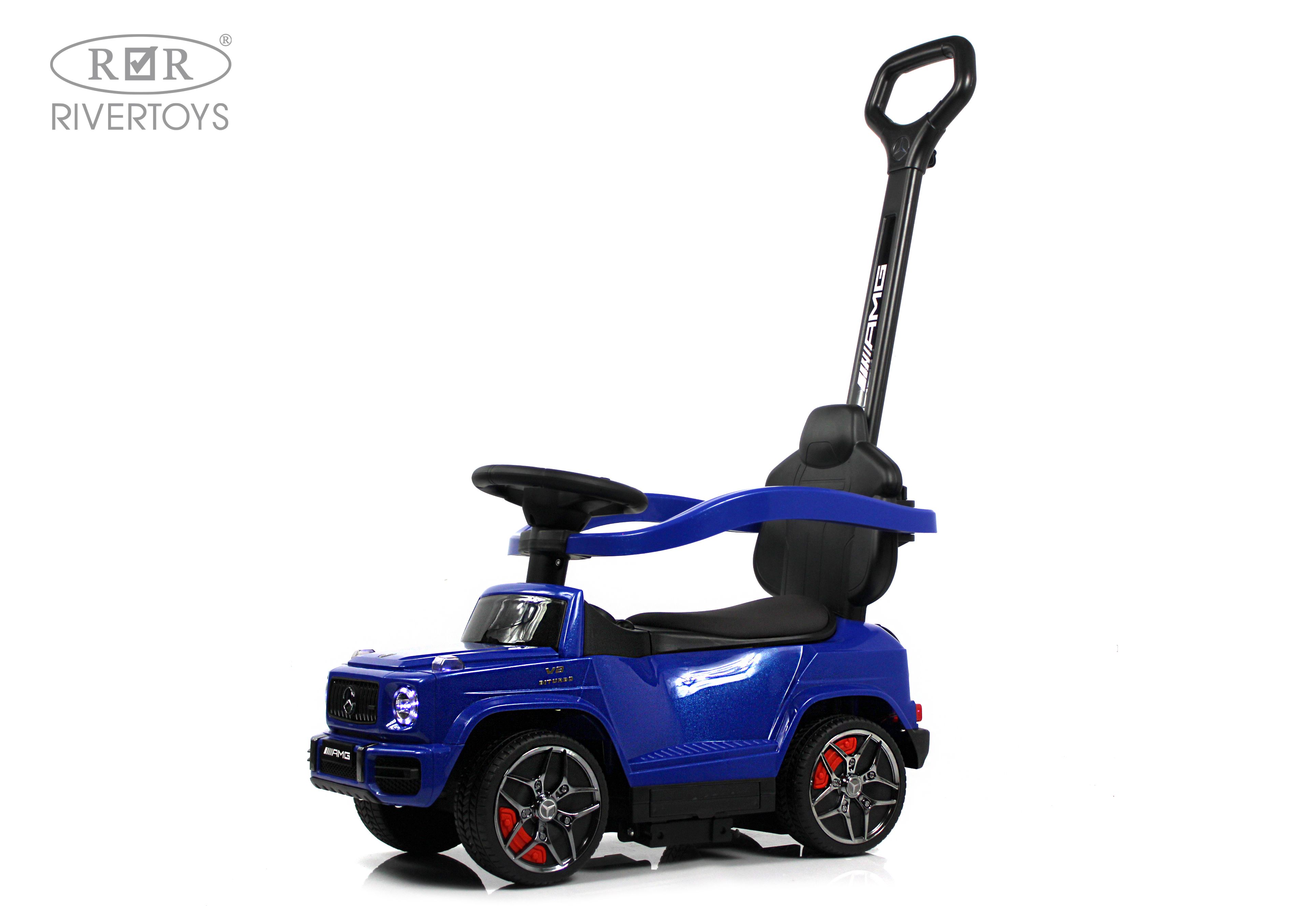 Каталка RIVERTOYS Mercedes-Benz G63 Blue Diamond синий - фото 17