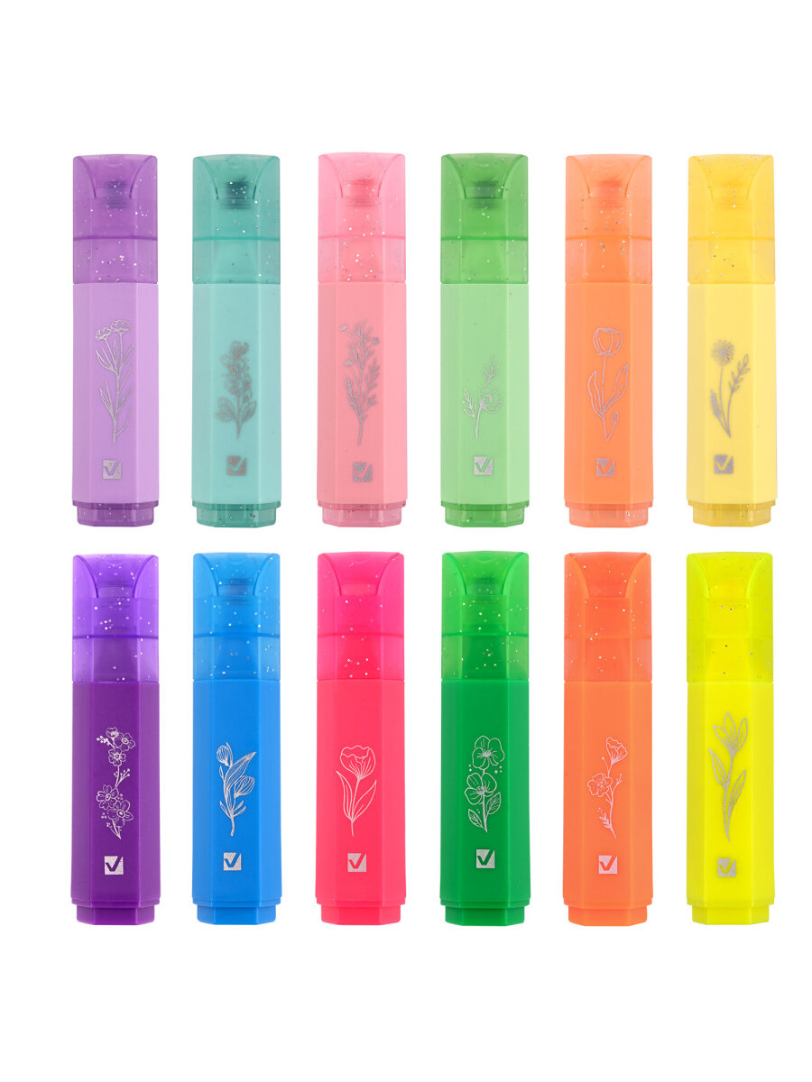 Текстовыделители Brauberg 12 цв. - фото 1