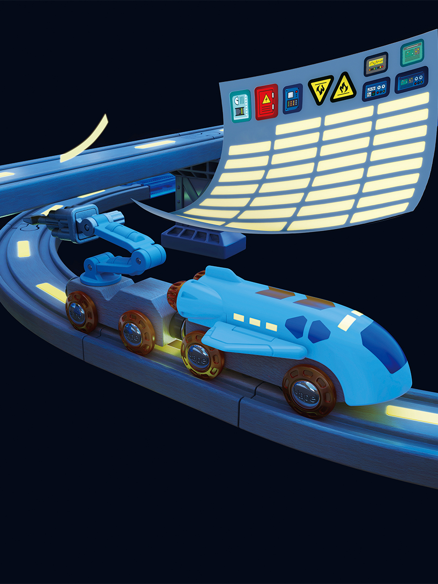 Набор железнодорожный Hape 93.9 см E3799_HP - фото 7