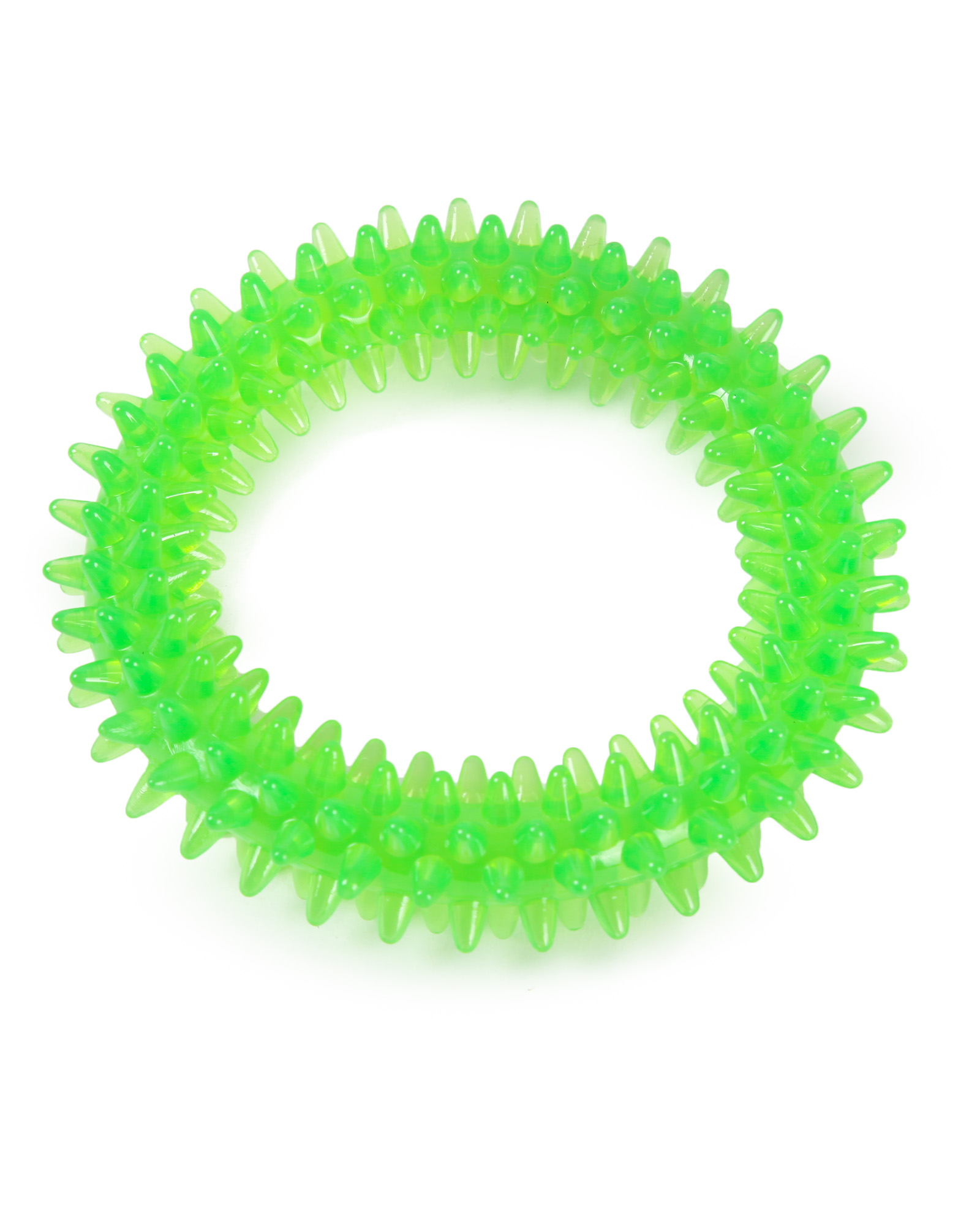 Игрушка для собак Barbaks Большое кольцо с зубчиками Зеленое 11.5 см - фото 3
