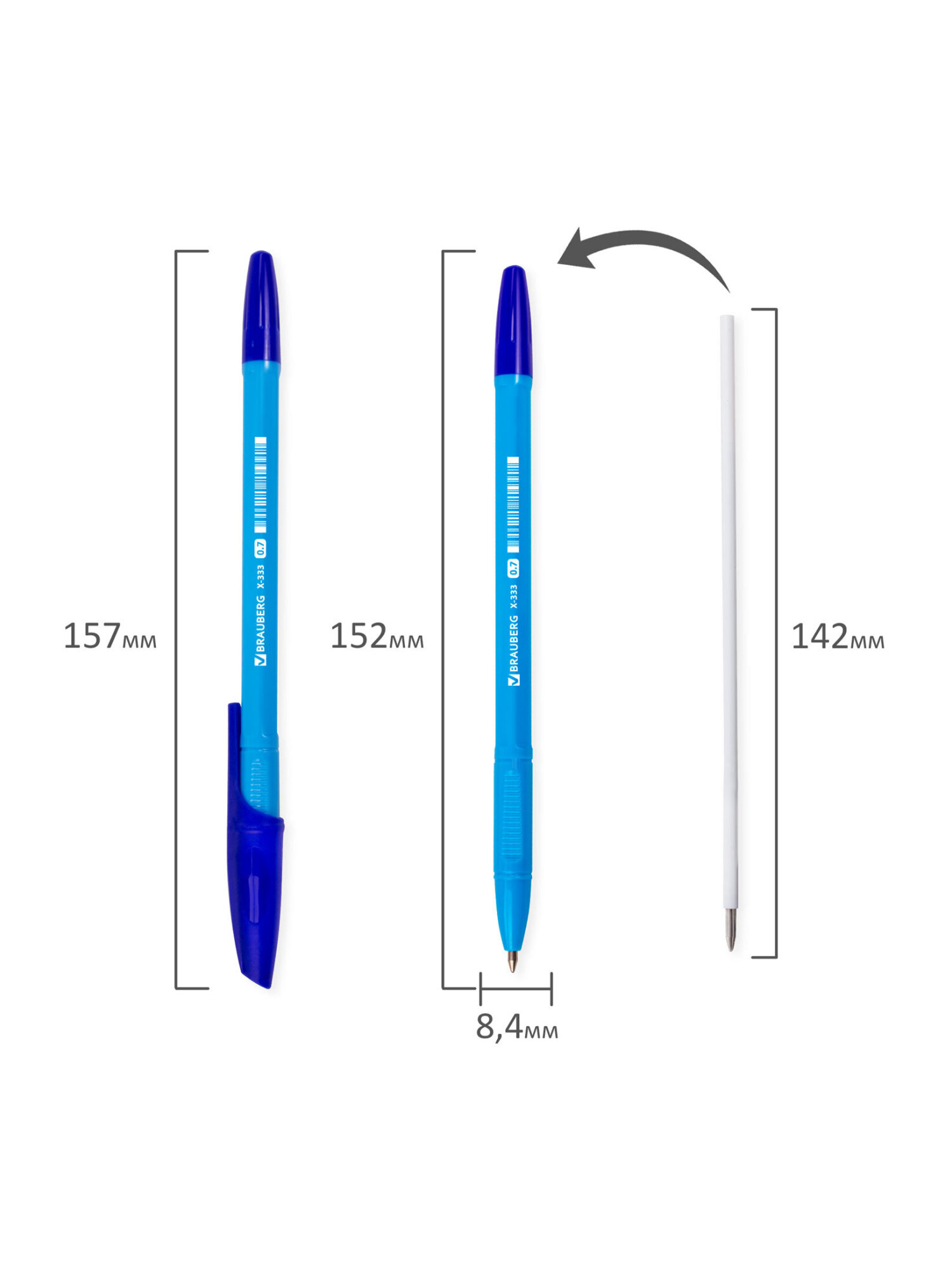 Ручка шариковая Brauberg 50 шт. - фото 17