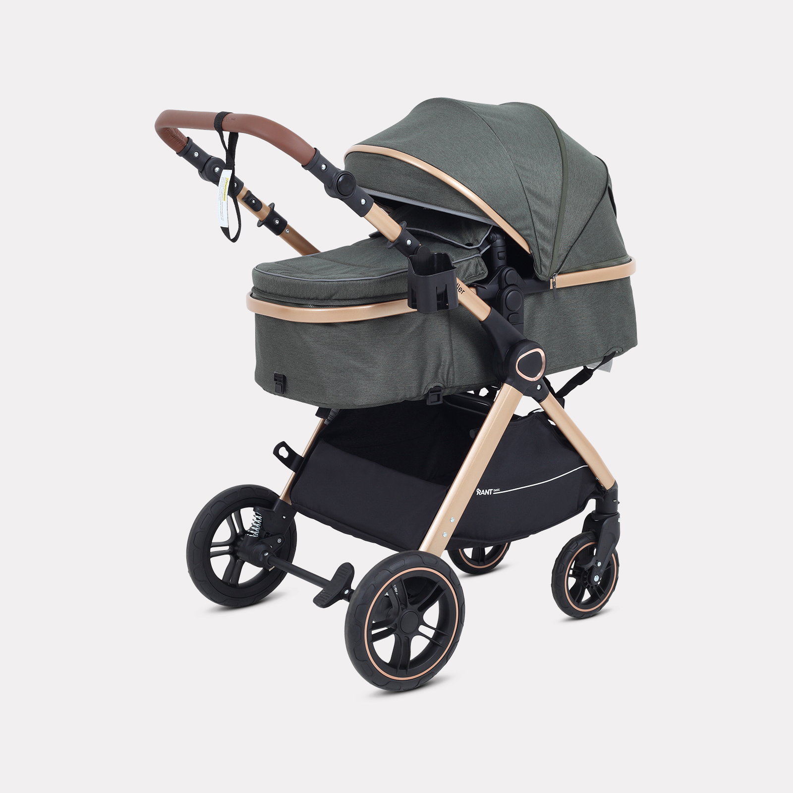 Коляска трансформер Rant Basic Roller Gold 2в1, olive зеленый - фото 2