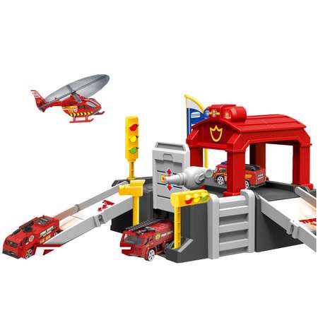 Парковка Funky Toys Пожарная станция многоуровневый